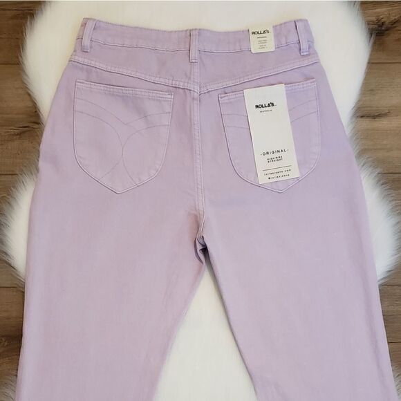 Rolla's Original Straight Leg Jeans in Lavender Tie Dye Size 29 NWT - Picture 4 of 8